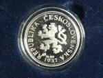 Au + Ag replika 5 Kčs 1937, náklad 10 ks, certifikát, etue