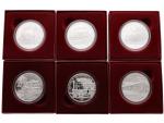 Sada 6ks 20 Euro 2007-2009, Vlaky a Lokomotivy, Ag 0.900, 20g, etue a certifikáty_