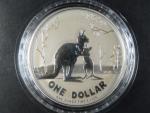 1 Dollars - 1 Oz (31,1g)  Ag - Kangaroo 2007, kvalita proof, Ag 0.999, KM 851