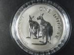 1 Dollars - 1 Oz (31,1g)  Ag - Kangaroo 1999, kvalita proof, Ag 0.999, KM 398
