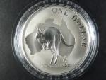 1 Dollars - 1 Oz Ag - Kangaroo 2000, kvalita proof, Ag 0.999, 31,1g, KM 490