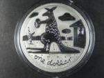 1 Dollars - 1 Oz Ag - Kangaroo 2008, kvalita proof, Ag 0.999, 31,1g, KM 1061