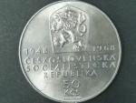 50 Kčs 1968 50. výročí vzniku Československa a 50. výročí pracujícího lidu