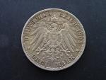 Sasko-Meningen, Georg II. (1866-1914)), 3 Mark 1908 D, J.152, KM. 203