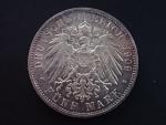 Sasko, Friedrich August III.(1904-1918), 5 Mark 1909, J.139, KM. 1269