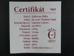 2010, pamětní dukátová medaile U královny Elišky, Au 999,9, 3,49g, číslovaná č.65, náklad 100ks, etue, certifikát
