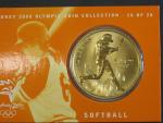 5 Dollars 2000, olympiáda Sydney 2000, No.16/28 SOFTBAL, orig. balení