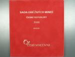 sada 2008 + Ag medaile 15.výročí české měny PROOF semišový obal