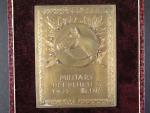 Jednostraná plaketa Military dělostřeleckého pluku č.8 1934, III.cena, 82 x 65 mm, orig. etue
