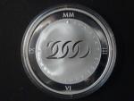 2000 Kč 2000, milénium (mince s hologramem), Au/Ag