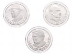 Sada 3 medailí - 80. výročí vzniku ČSR 1918-1998, 0.925 Ag, 31,2g_
