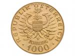 1000 Schilling, Babenberger 1976, 13,5g, 0.900 Au_