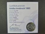Střelba Innsbruck 1885, Ag novoražba ČM 2023, Ag 31,1 g, etue, certufikát