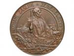 Záslužné - AE medaile b.l., Uznání zásluh zemědělství, Zemědělské rady pro markrabství Moravské, Český odbor. Bronz, 45 mm, 37.13 g, značeno PICHL