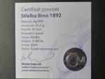 IV.Rakouská spolková střelba Brno 1892, Ag novoražba ČM 2024, Ag 31,1 g, etue, certufikát