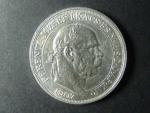 5 Koruna 1907 K.B., 40. výročí korunovace Františka Josefa I. za uherského krále v Budapešti