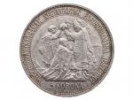 5 Koruna 1907 K.B., 40. výročí korunovace Františka Josefa I. za uherského krále v Budapešti, dr. hranky_