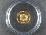 Tchad,3000 Francs 2019, Au 999/1000, 0,5g, průměr 11 mm, z cyklu nejmenší zlaté mince světa