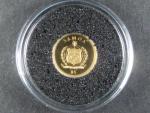 Samoa, 5 Dollars 2014, Au 999/1000, 0,5g, průměr 11 mm, z cyklu nejmenší zlaté mince světa