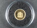 Tanzánie, 1500 Schillings 2013, Au 999/1000, 0,5g, průměr 11 mm, z cyklu nejmenší zlaté mince světa