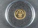 Mongolsko, 500 Togrog 2011, Au 999/1000, 0,5g, průměr 11 mm, z cyklu nejmenší zlaté mince světa