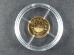 Libérie, 25 Dollars 2000, Au 999/1000, 0,73g, průměr 11 mm, z cyklu nejmenší zlaté mince světa