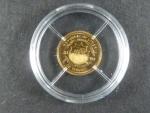 Libérie, 25 Dollars 2000, Au 999/1000, 0,73g, průměr 11 mm, z cyklu nejmenší zlaté mince světa