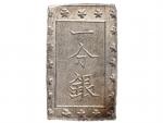 Ansei 1 Bu Gin, ND 1859-1868, 0.873 Ag, 8,66g_
