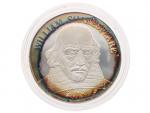 Medaile osobnosti - William Shakespeare, punc na hraně, 0.999 Ag, 19,9g_