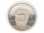 Medaile osobnosti - Platon, punc, 0.999 Ag, 19,79g_