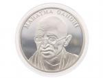 Medaile osobnosti - Mahatma Gandhi, punc, 0.999 Ag, 20,06g_