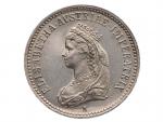 Ag žeton 1867 Uherská korunovace Alžběty (Sisi) v Budapešti, latinský nápis, průměr 20 mm, 3,28 g, Früh. III.4.b