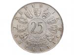 25 Schilling 1958 - 100. výročí narození Auer von Welsbach, Ag 13.00g. 0.800_