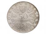 50 Schilling 1974 - 50. výročí Rakouského rozhlasu, Ag 0.640, 20.00g_