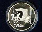200 Kč 1997, 100. výročí prvního automobilu President (certifikát proof)