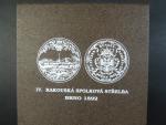 AE medaile střelby Brno 1892, Cu, 100 mm, 872 g, náklad 100 ks, ražba Česká mincovna 2024, etue, certifikát
