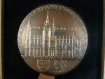 AE medaile dokončení stavby chrámu sv. Víta, Cu, 872 g, průměr 100 mm, ražba Česká mincovna 2024, náklad 30 ks číslovaných, číslo 