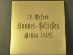 IV.Rakouská spolková střelba Brno 1892, AE novoražba, náklad 40 ks, papírová etue