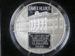 AR pamětní medaile Letní sídlo T.G.M. - zámek Hluboš, Ag 999, 42 g, průměr 50 mm, náklad 100 ks číslo 48, etue, certifikát