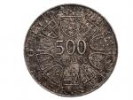 500 Schilling 1985 - 500. výročí svatořečení Leopolda III., patina_