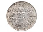 25 Schilling 1968 - 300. výročí narození Lukase von Hildebrandt, Ag 0.800, 13.00g_