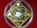 10000 Sk 2003 10.rokov SR, Au 0,900, 17,280g + Pd 0,999 1,55g, certifikát, etue