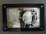 100. výročí Československé národní rady 1916/2016, Ag 999, 77.7 g, náklad 400 ks