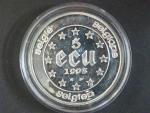 5 ECU 1995, Ag 925, 22.85 g, certifikát