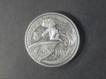 Ag  pamětní medaile Zbyňka Fojtů - Alfons Mucha, Ag 999,9, 40 g, průměr 37 mm, ražba Česká mincovna 2024, náklad 150 ks, číslované, etue, certifikát