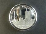 Medailová ražba 1 dollar 2004, Mariana Islands - výročí teroristického útoku na světové trading centrum, 1 OZ, Ag 999/1000