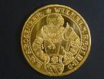 Au replika vzácného 10 Dukátu 1587 Viléma Rožmberka z mincovny Rychleby, 35,74g, ČNS Brno 2022, náklad 10 kusů