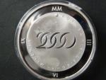 2000 Kč 2000, milénium (mince s hologramem), Au/Ag
