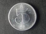 5 haléřů ČSSR 1987, s iniciálem 