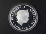 1 Dolar 2010, Krokodýl, 1 oz, 999/1000 Ag